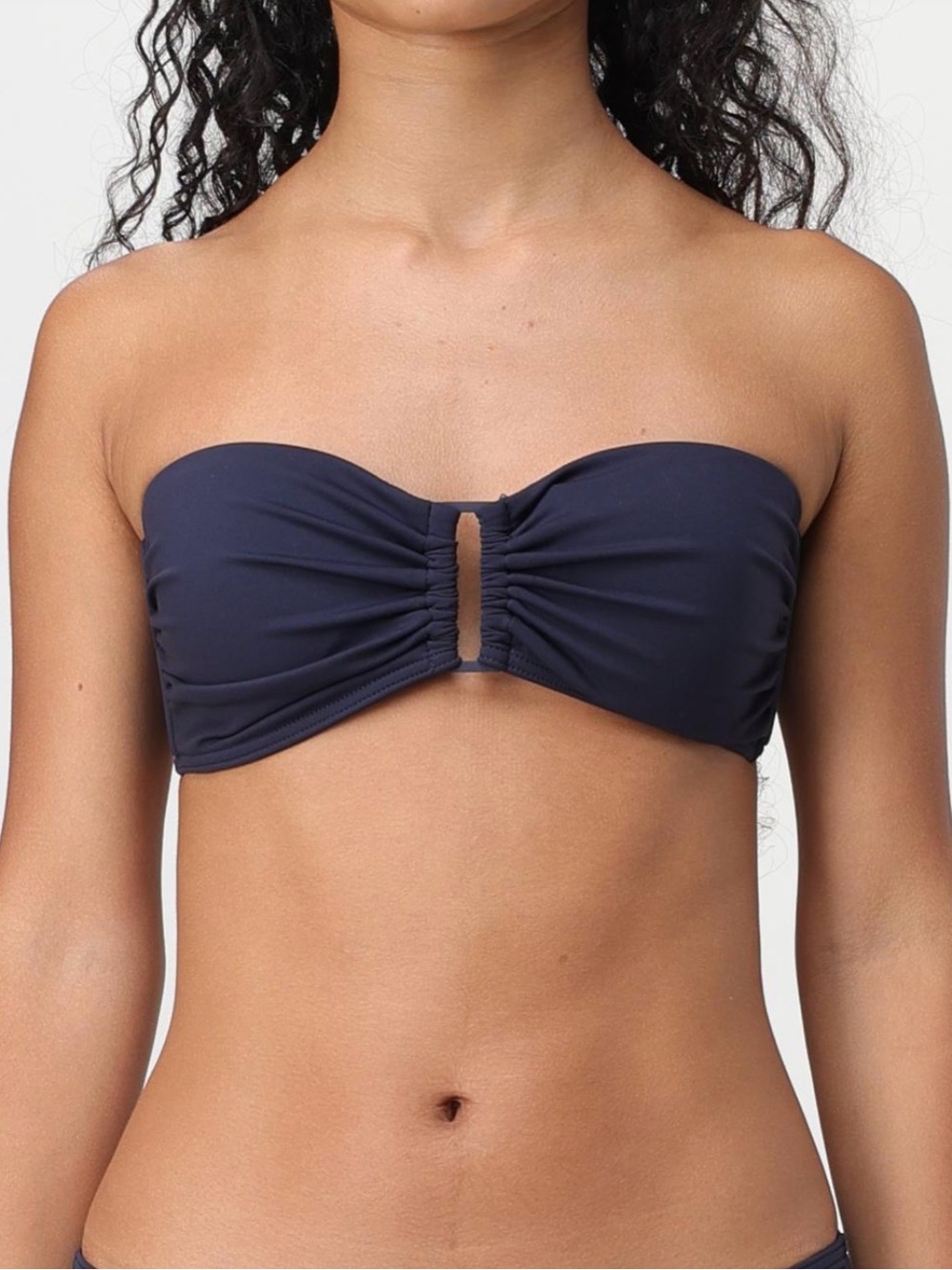 Zimmermann Strapless Navy Bandeau Swim Top